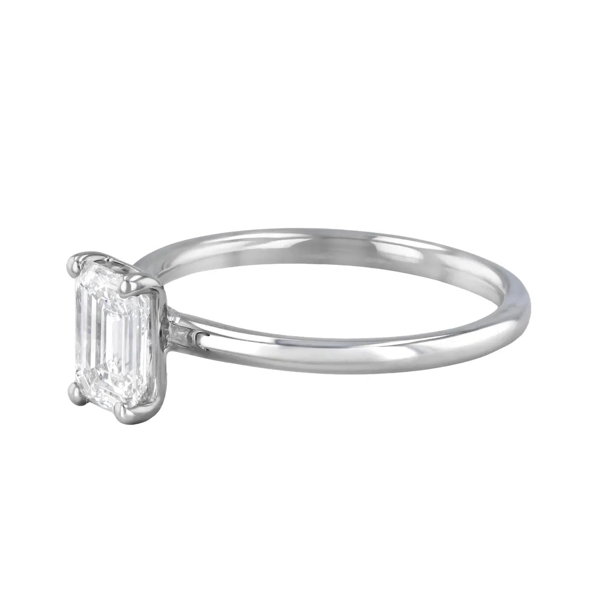 0-75ct Sofia Emerald Cut Diamond Solitaire Engagement Ring | Platinum