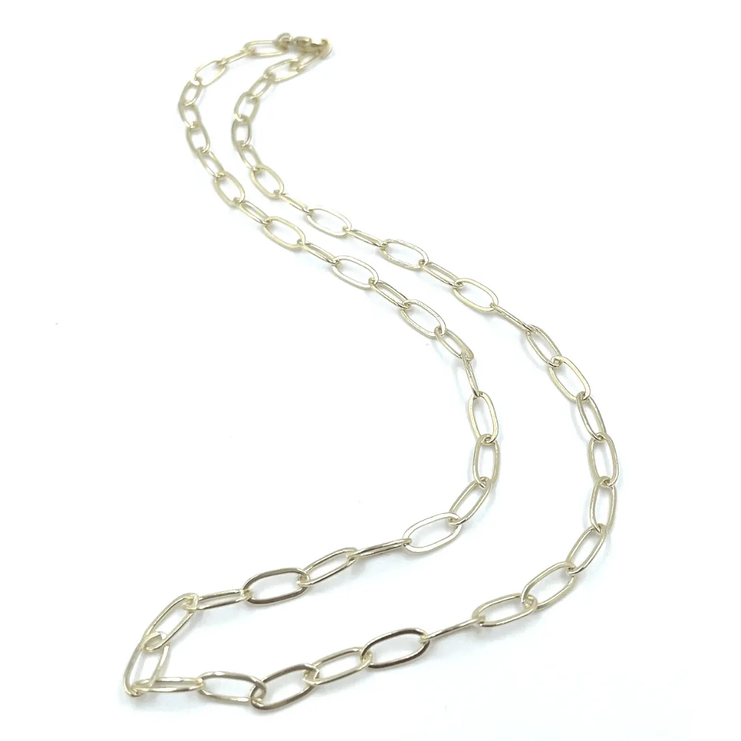 14k Gold Filled Paperclip Large Links Necklace - 18"