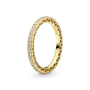 14k Gold Plated  ring with clear cubic zirconia