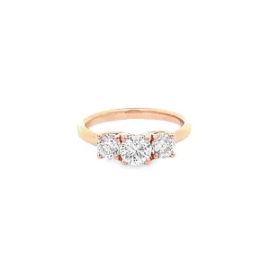 14K Rosé Gold Round 1.21ctw Diamond Engagement Ring