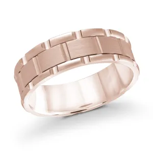 14K Rose Gold Ring from the Executif Collection by Malo - MRD-044-7P