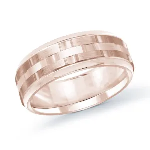 14K Rose Gold Ring from the Executif Collection by Malo - MRD-083-8P