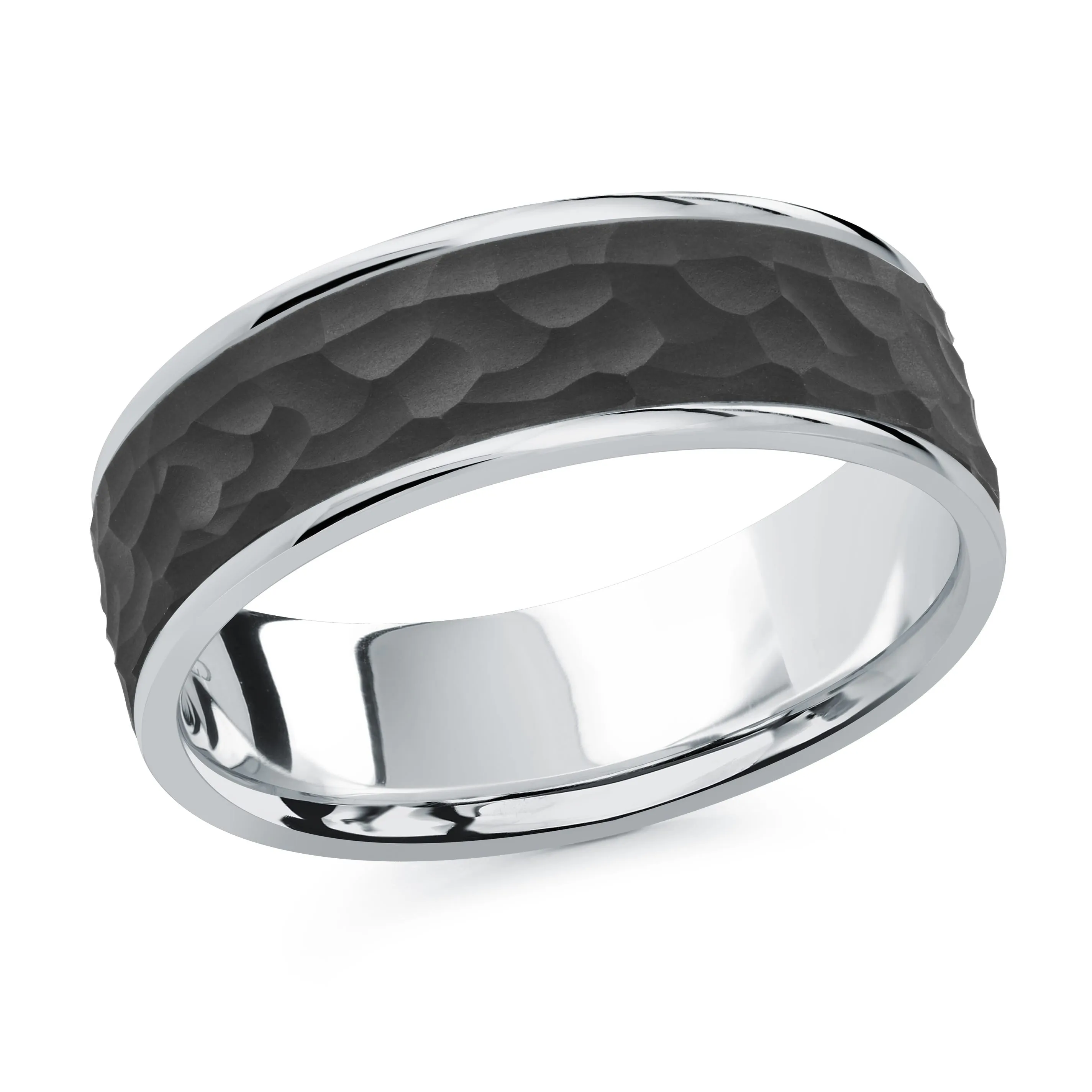 14K White Gold Ring from the Noir Collection by Malo - MRDA-078-7W