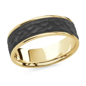 14K Yellow Gold Ring from the Noir Collection by Malo - MRDA-078-7Y