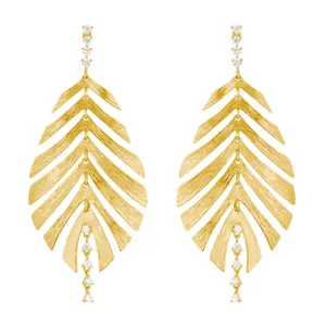 18k Bahia Yellow Gold Earring With 0.30 Cts Vs-Gh Diamonds