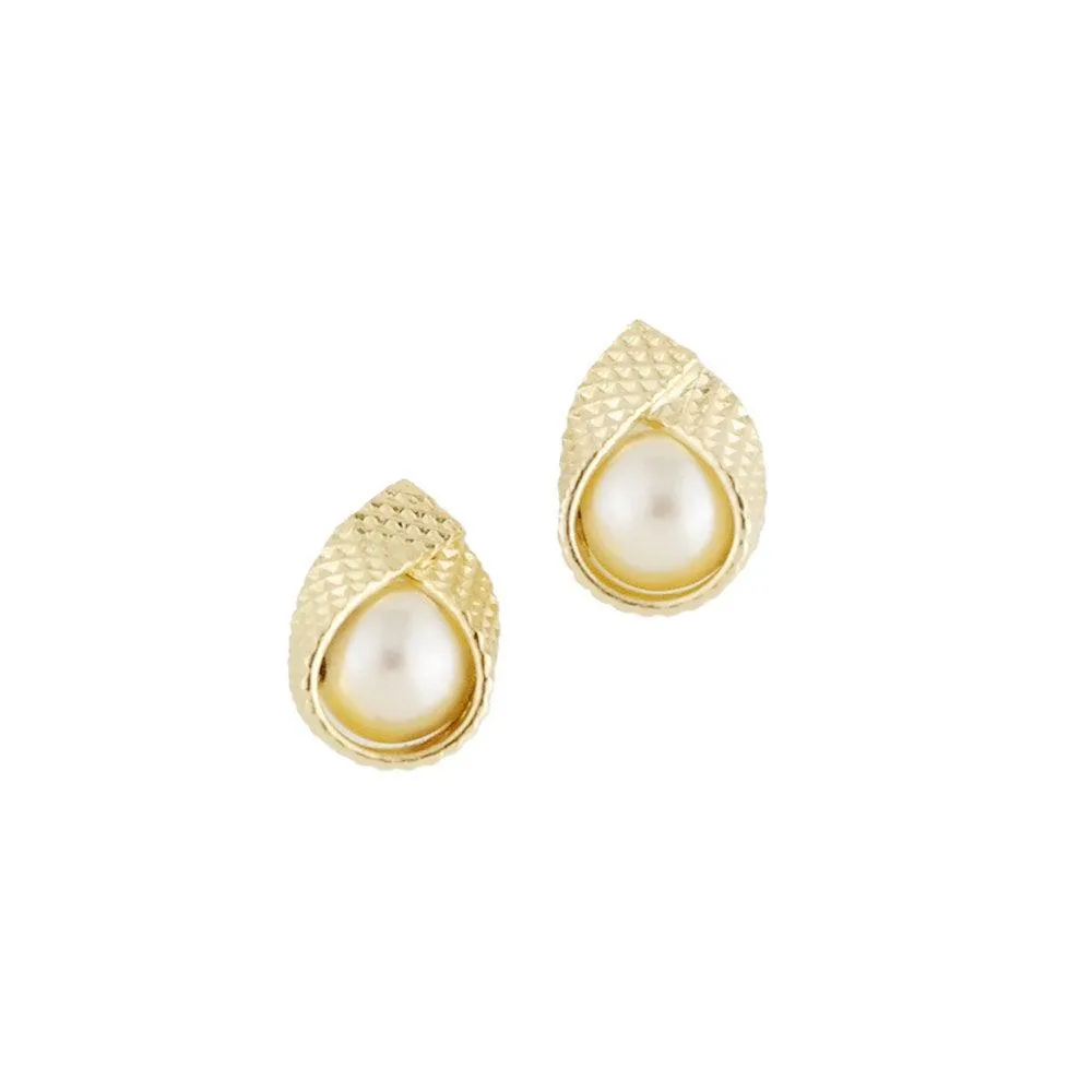 18k Gold Filled Wrap Pearl Set