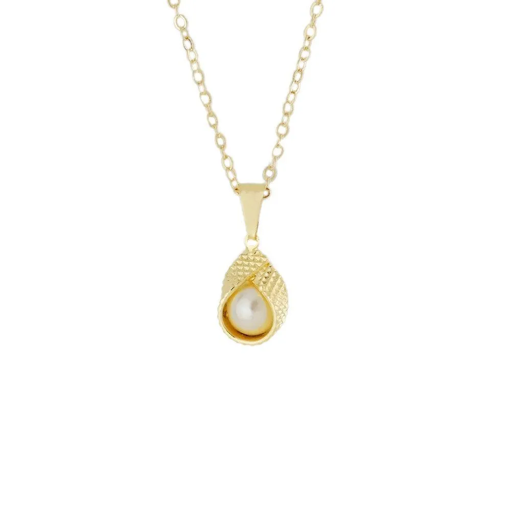 18k Gold Filled Wrap Pearl Set