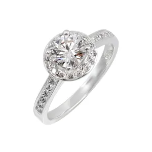 18K White Gold Tdw. 0.98ct Diamond Ring - 20566456