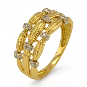 18K Yellow Gold Diamonds Ring - 19819