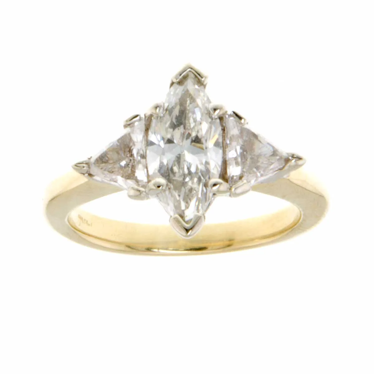 2.00ct Marquise & Trillion Cut Diamond Engagement Ring