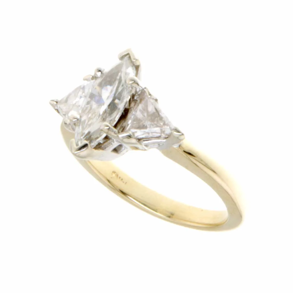 2.00ct Marquise & Trillion Cut Diamond Engagement Ring