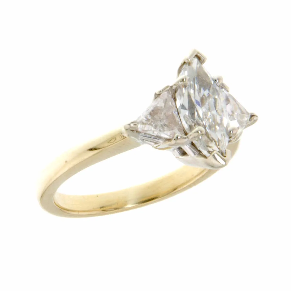 2.00ct Marquise & Trillion Cut Diamond Engagement Ring