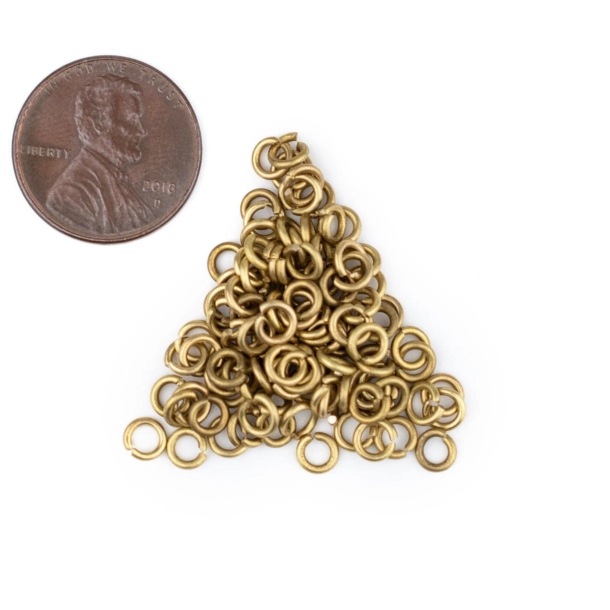 4mm Brass Round Jump Rings (Approx 100 pieces)