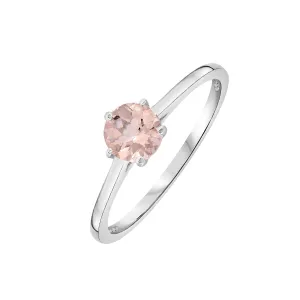 9K White Gold Morganite Engagement Ring - 20713973