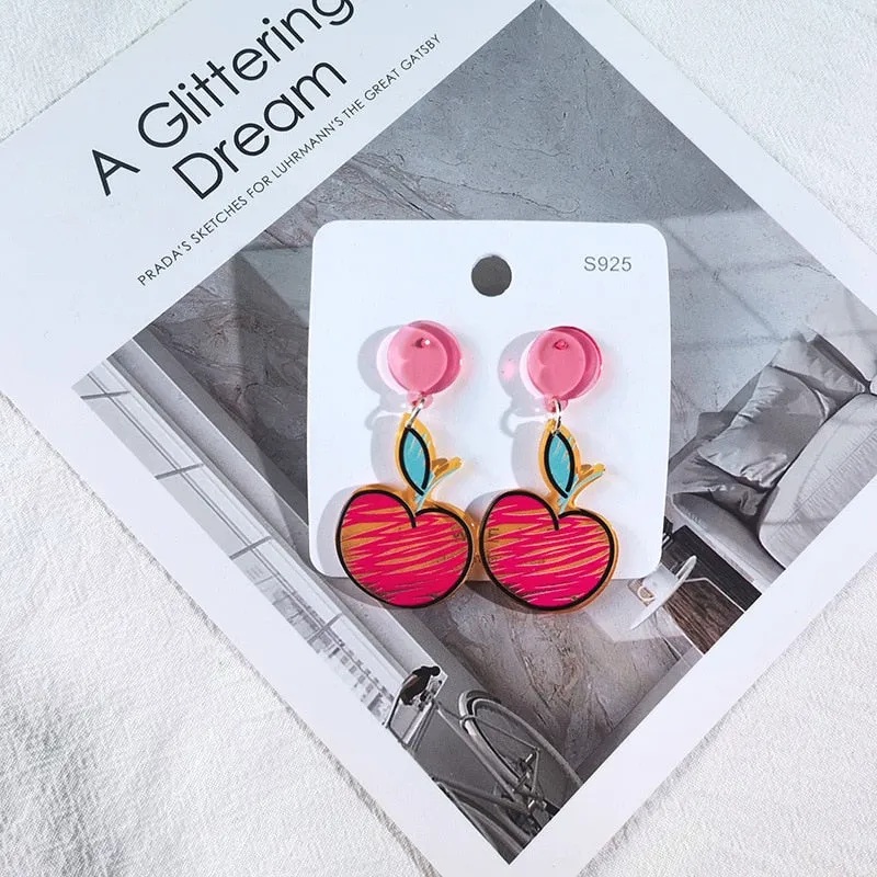 Acrylic Butterfly Earrings