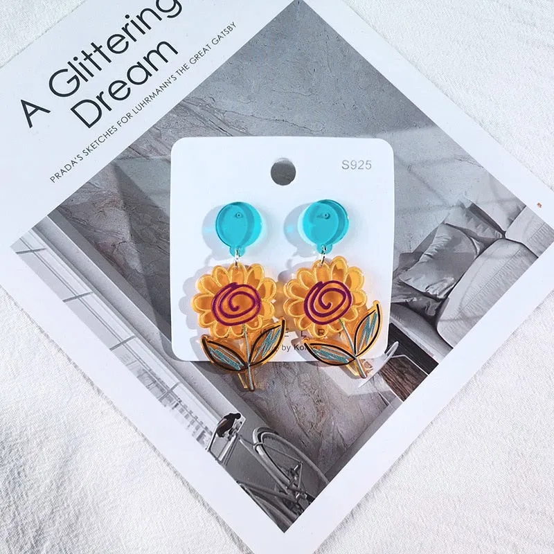 Acrylic Butterfly Earrings