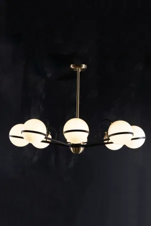 Alba Milk Glass Globe Chandelier