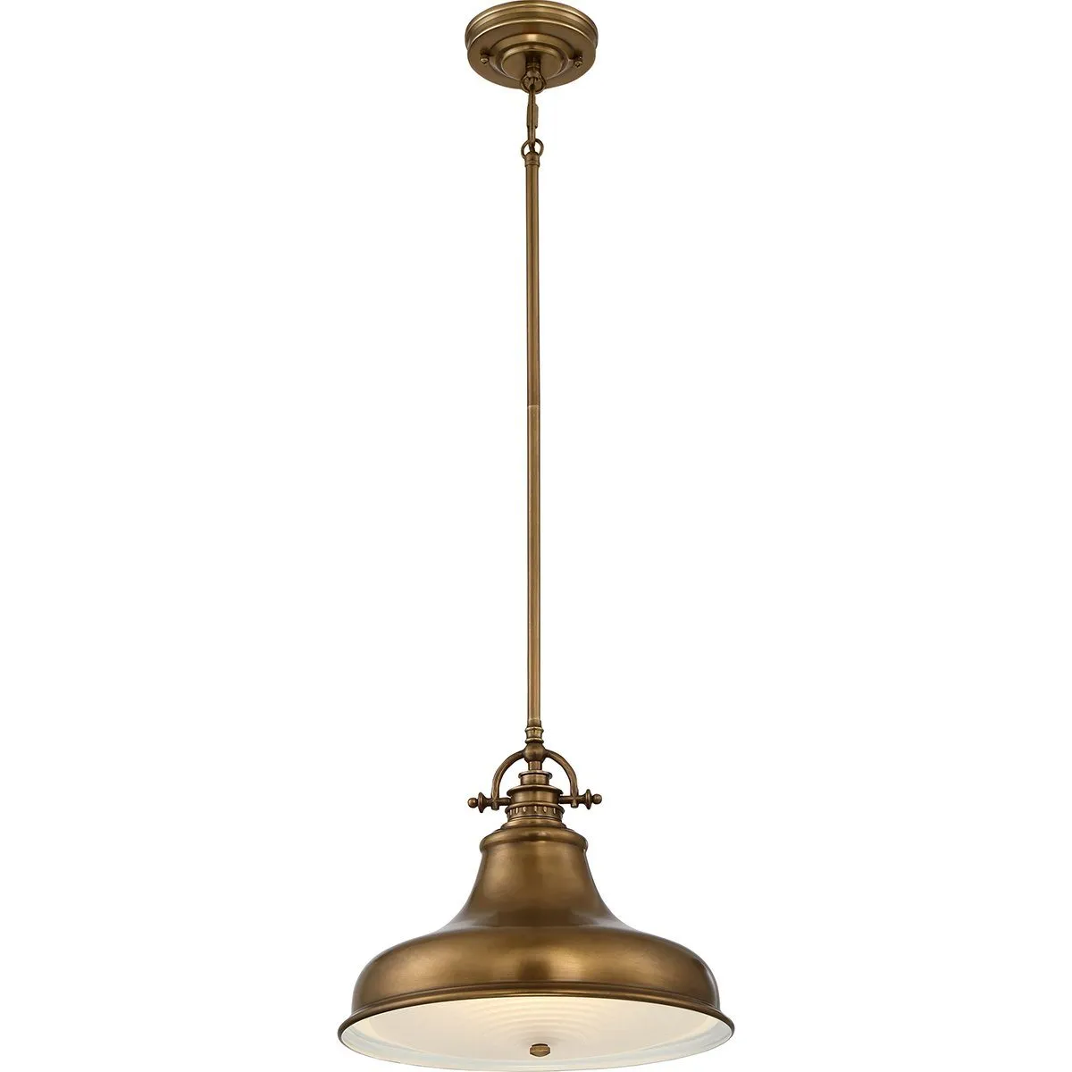 Alness Single Pendant Weathered Brass Light - ID 9057