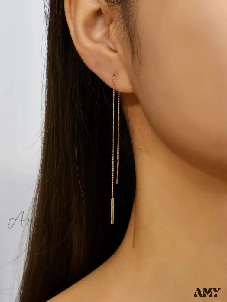 Amy Fashion - Minimalist Threader Earrings