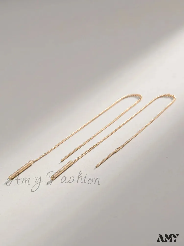 Amy Fashion - Minimalist Threader Earrings