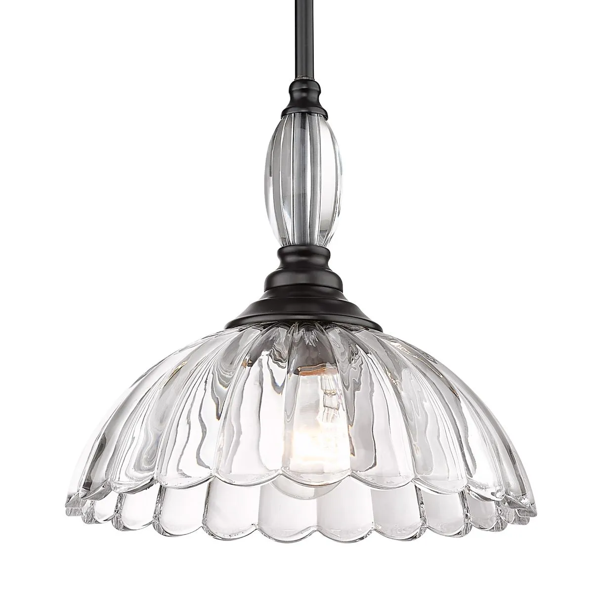 Audra 12 in. Pendant Light Matte Black Finish