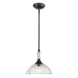 Audra 12 in. Pendant Light Matte Black Finish