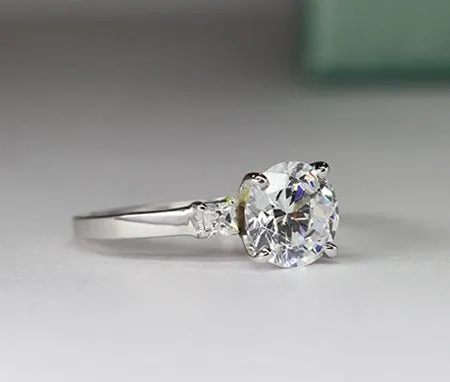 Bellflower - GIA Natural Round Diamond Engagement Ring