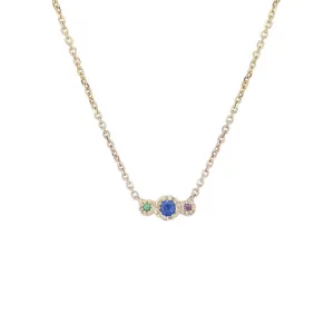 Blue Sapphire Journey Necklace