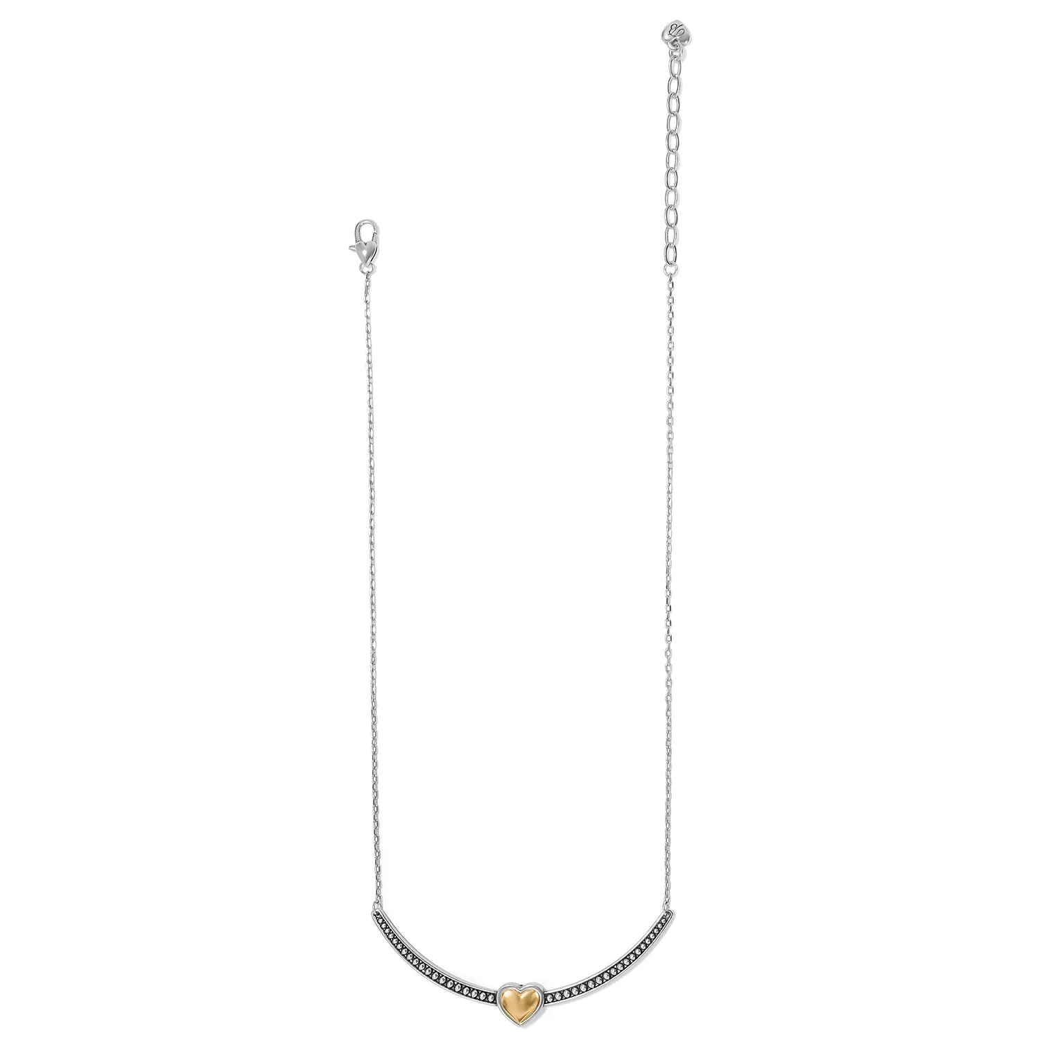 Brighton Pretty Tough Bold Heart Bar Necklace