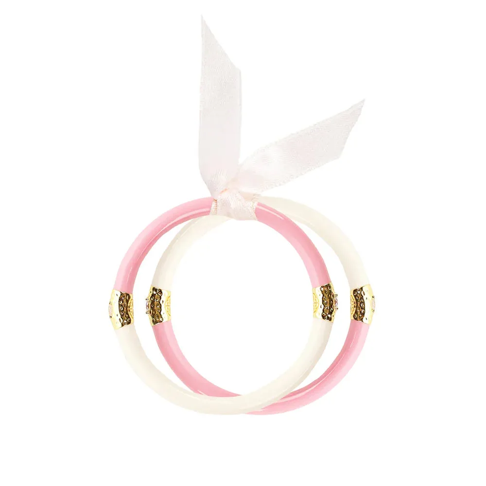 BuDhaGirl Kids Pink Yin Yang Bangles