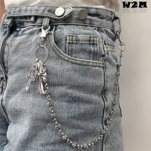 Chrome Hearts cross dagger pants chain