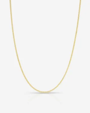 Diamond Cut Curb Chain Necklace