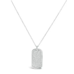 Diamond Dog Tag Necklace