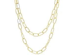 Diamond Link Gold Necklace