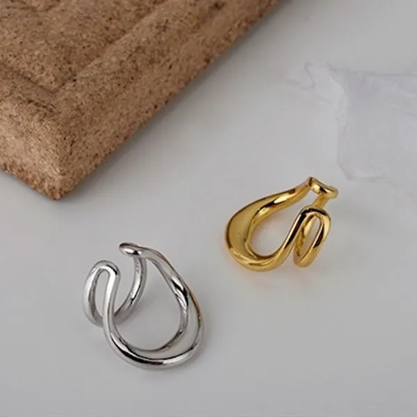 Double Line Golden n Silver Ear Cuff