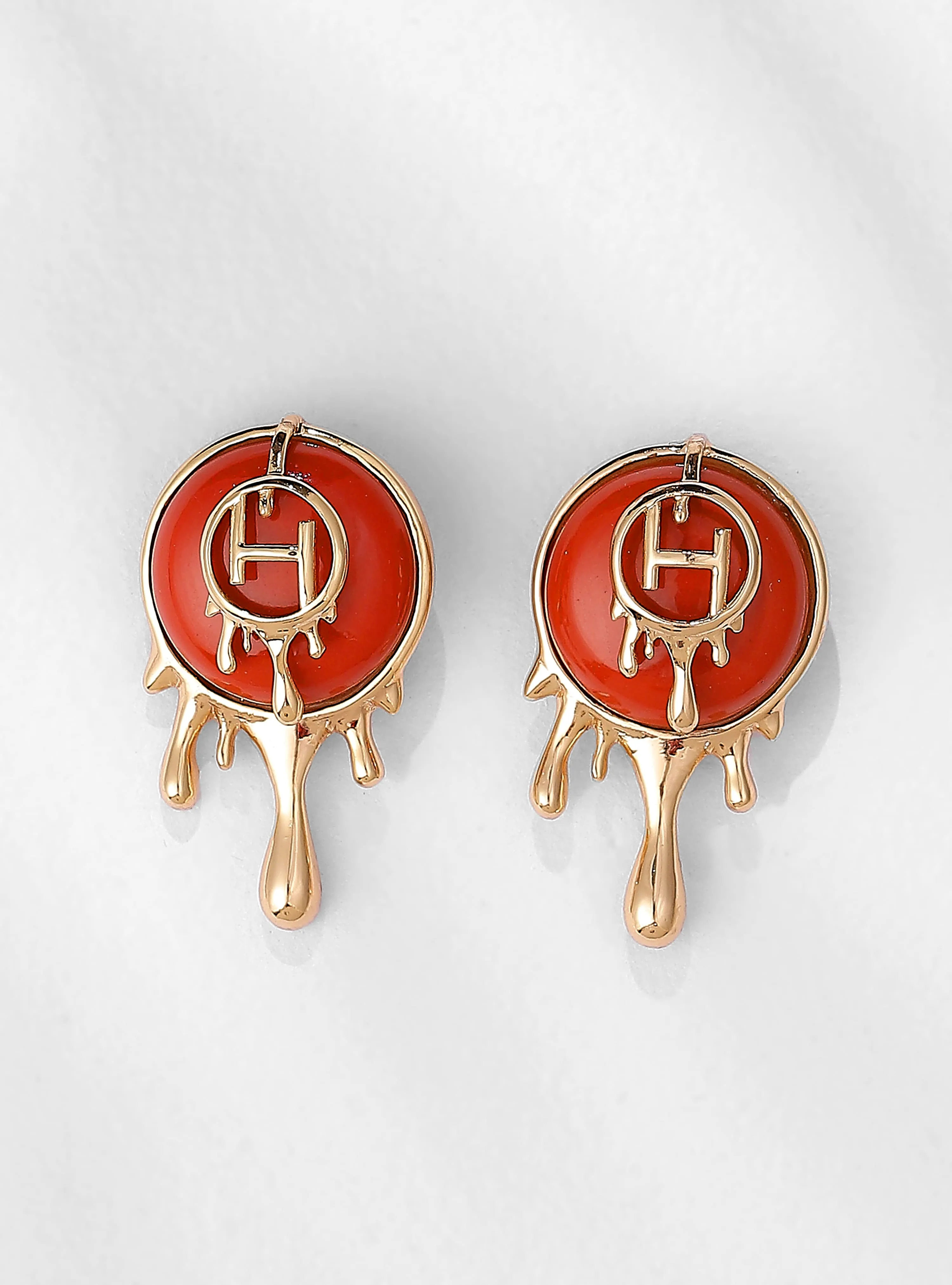 Drip OH Palescent Coral Stud Earrings