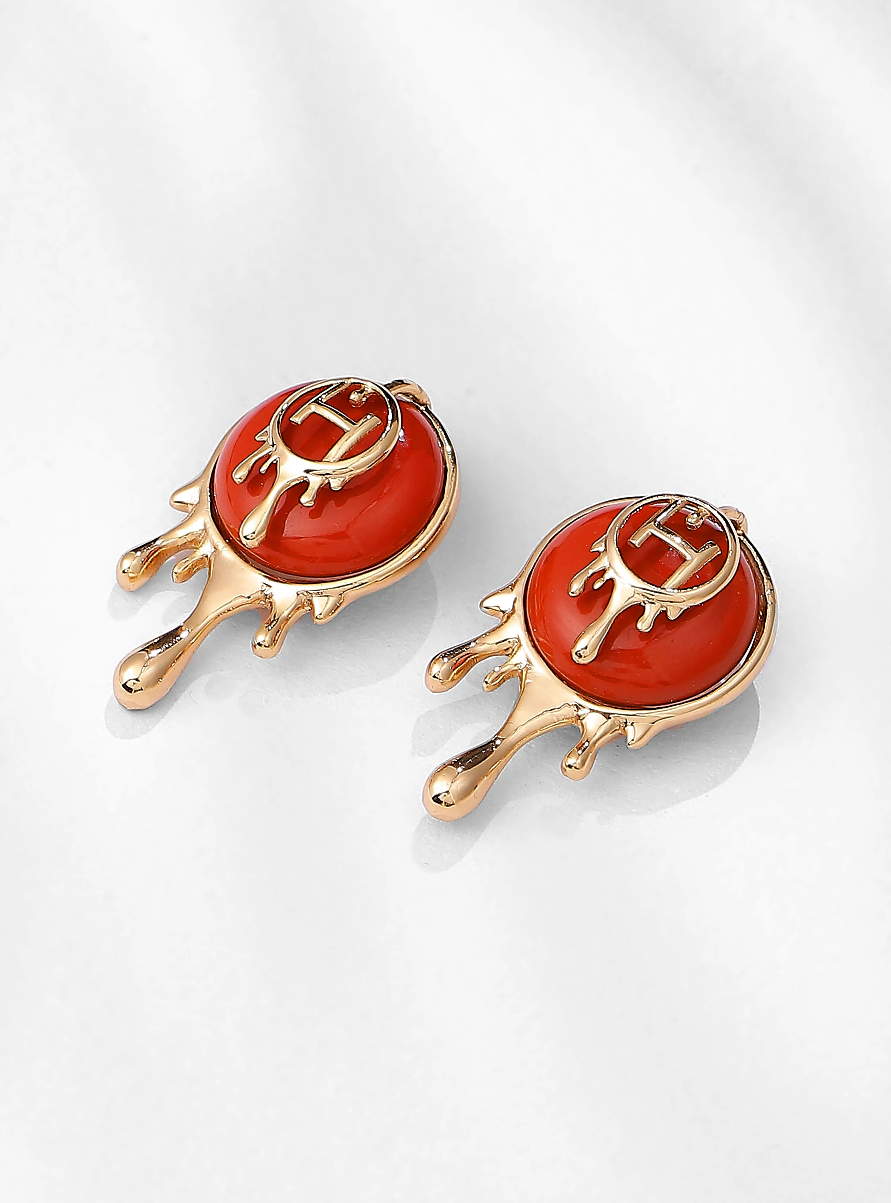 Drip OH Palescent Coral Stud Earrings