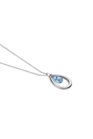 Droplet Pendant with Blue Stone