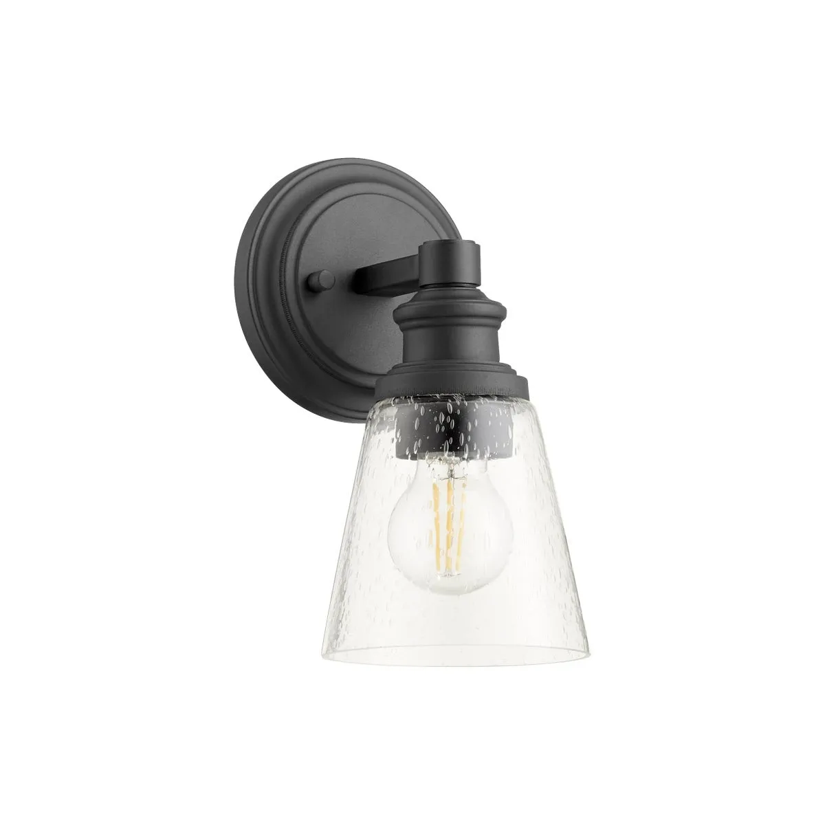 Dunbar 1 Light Soft Contemporary Black Wall Sconce