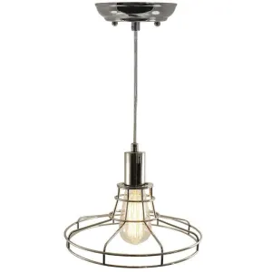 Edison Pendant Lamp with Chrome Metro Style Cage