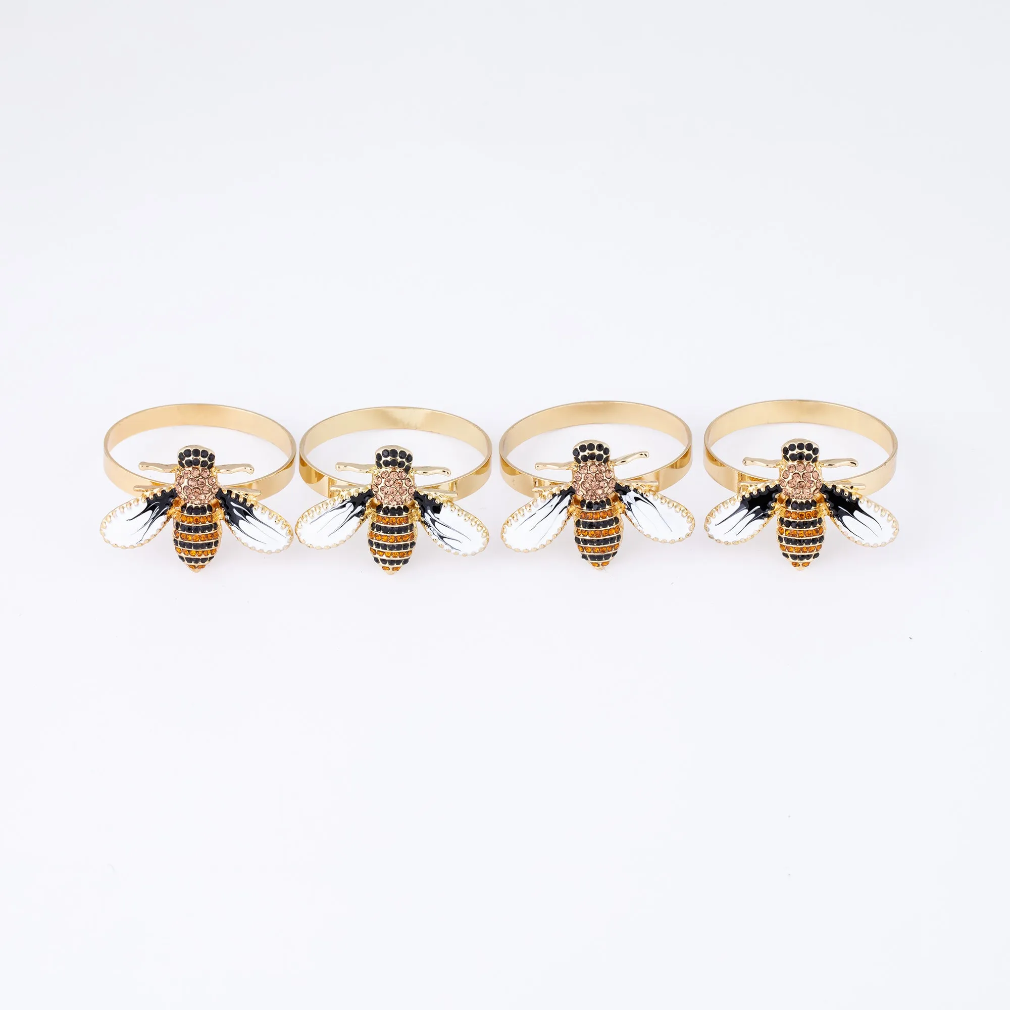 Elegant Bee Napkin Holder - Set of 4