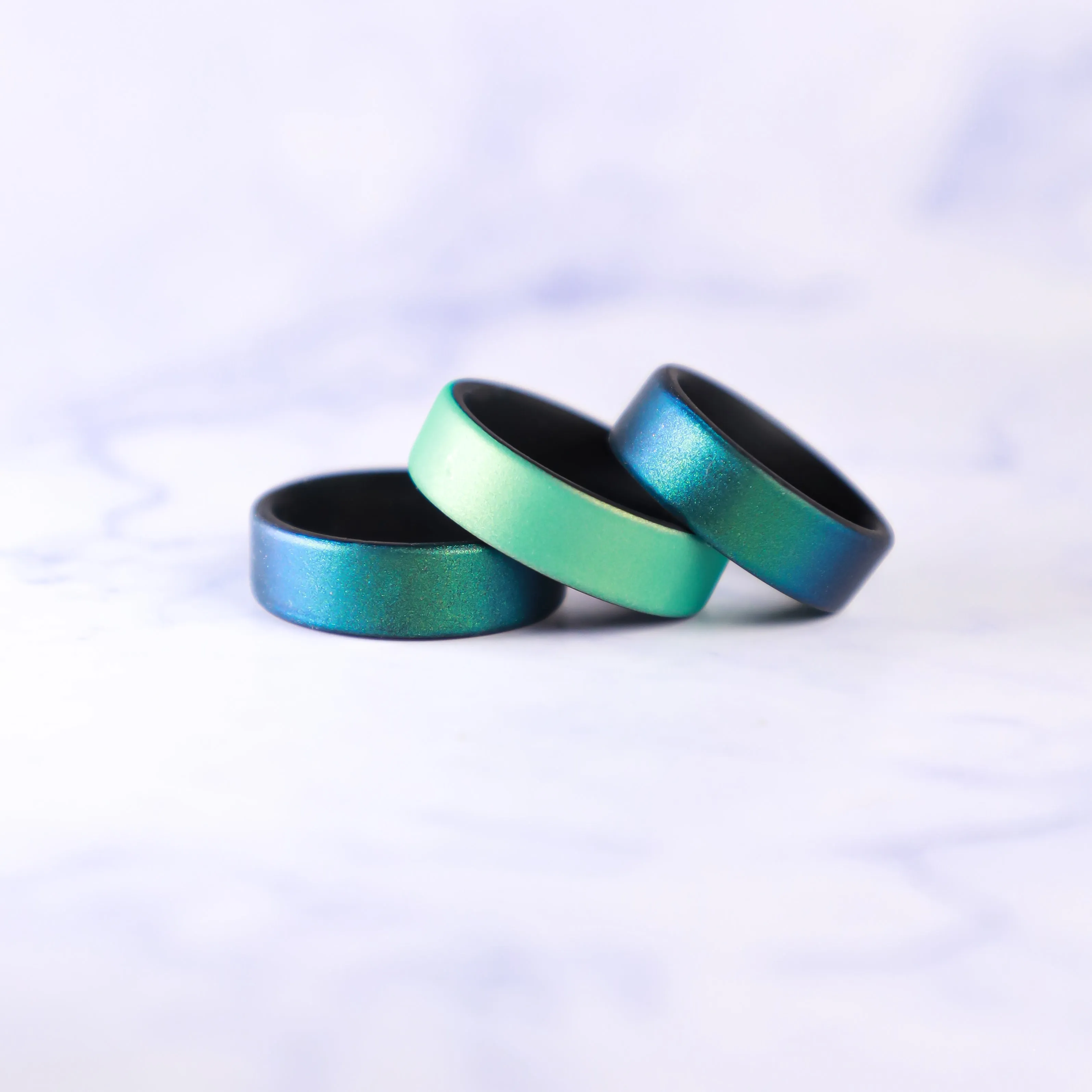 Enchanted Forest Green Dual Layer Breathable Silicone Ring