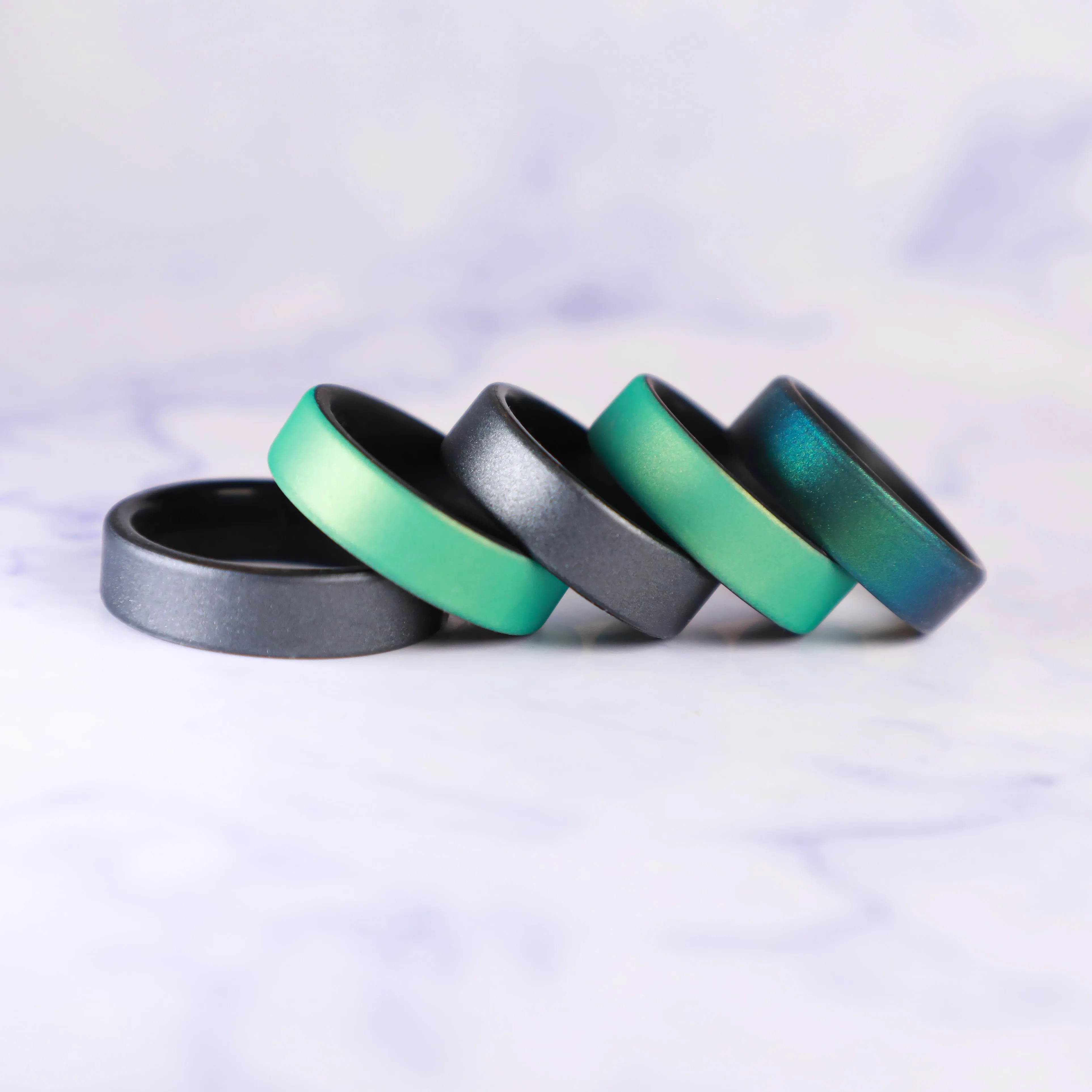 Enchanted Forest Green Dual Layer Breathable Silicone Ring