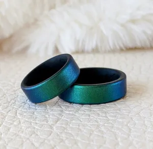 Enchanted Forest Green Dual Layer Breathable Silicone Ring