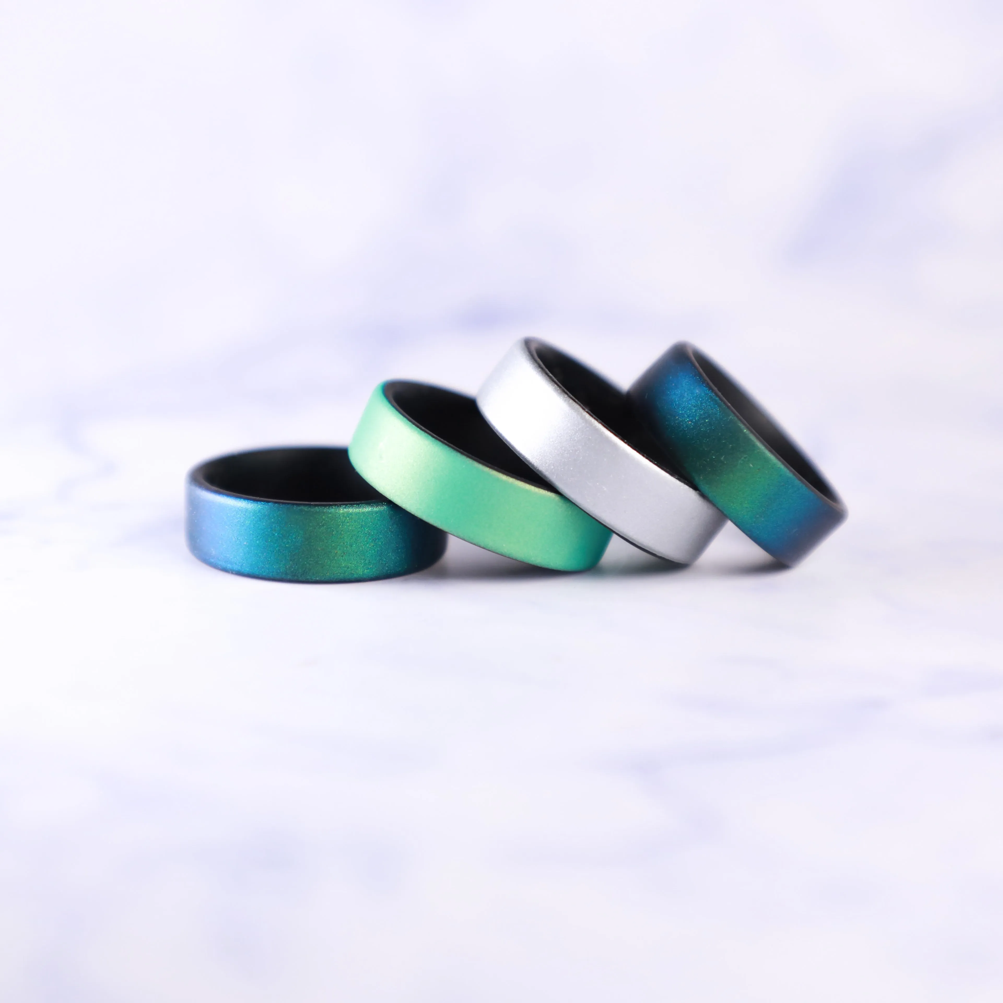 Enchanted Forest Green Dual Layer Breathable Silicone Ring