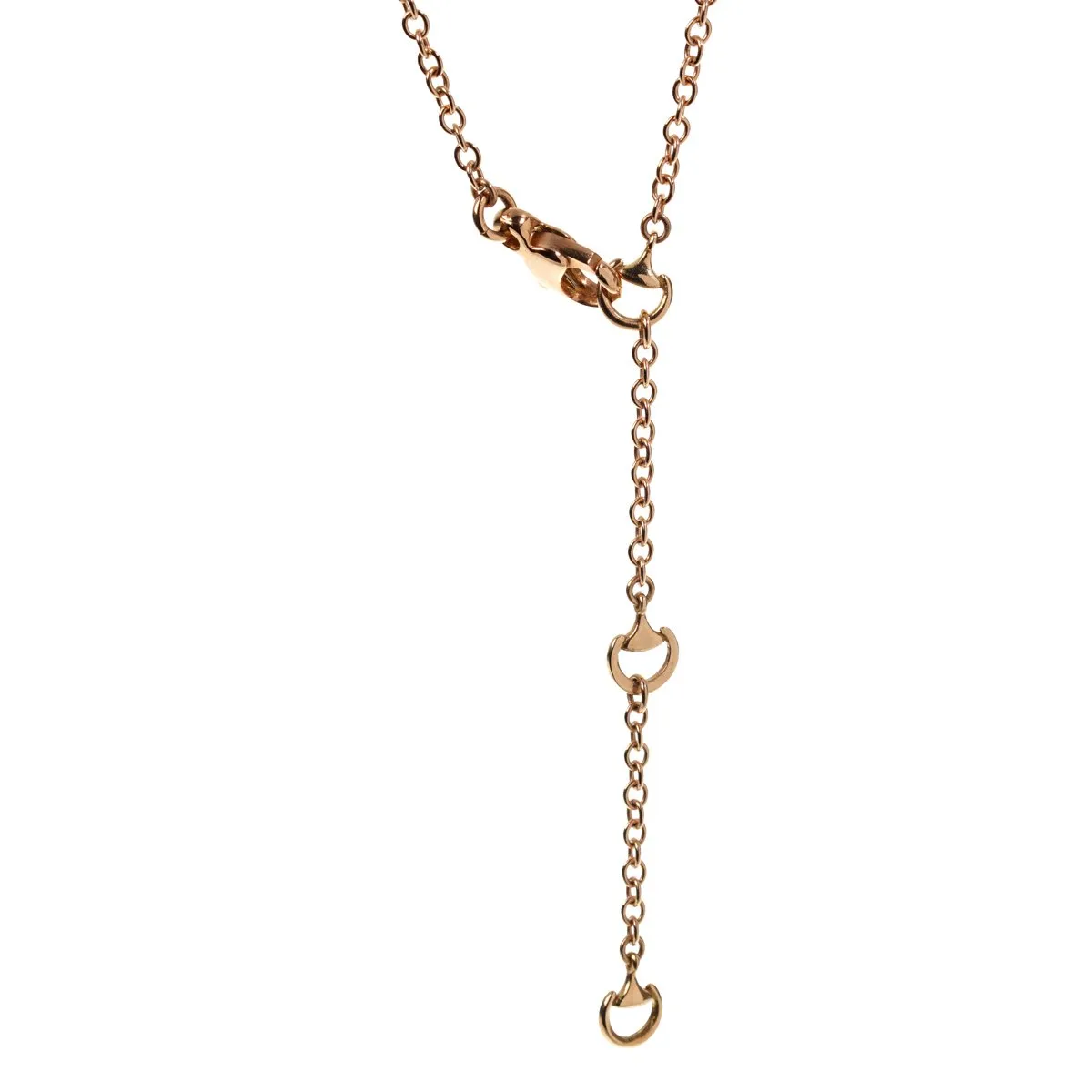 Estate Stirrup Rose Gold Diamond Necklace