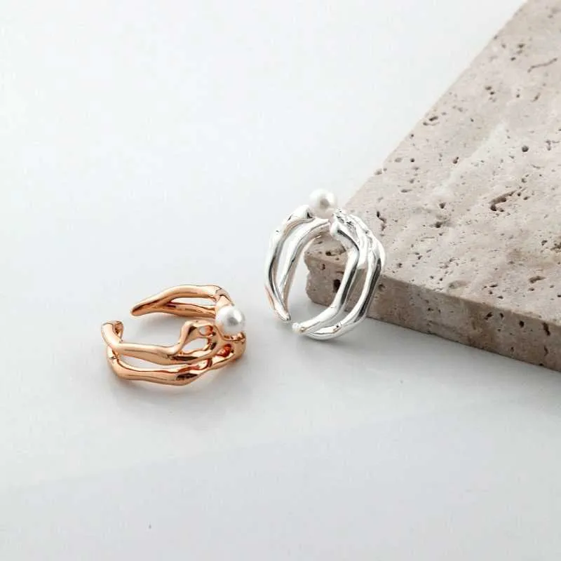 Fashion Sterling Silver  Pearl Ring 