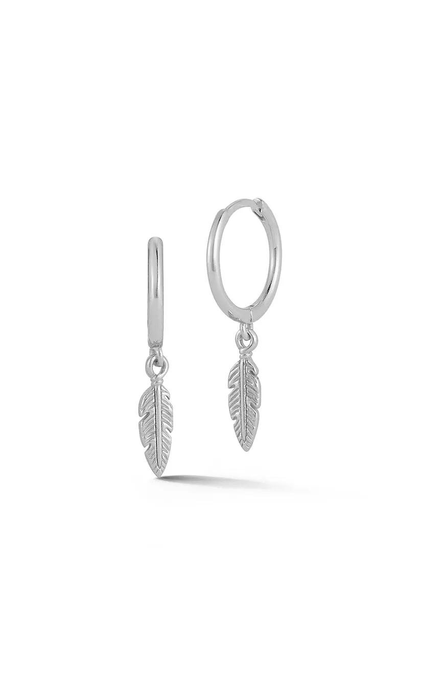 Feather Huggie Earring