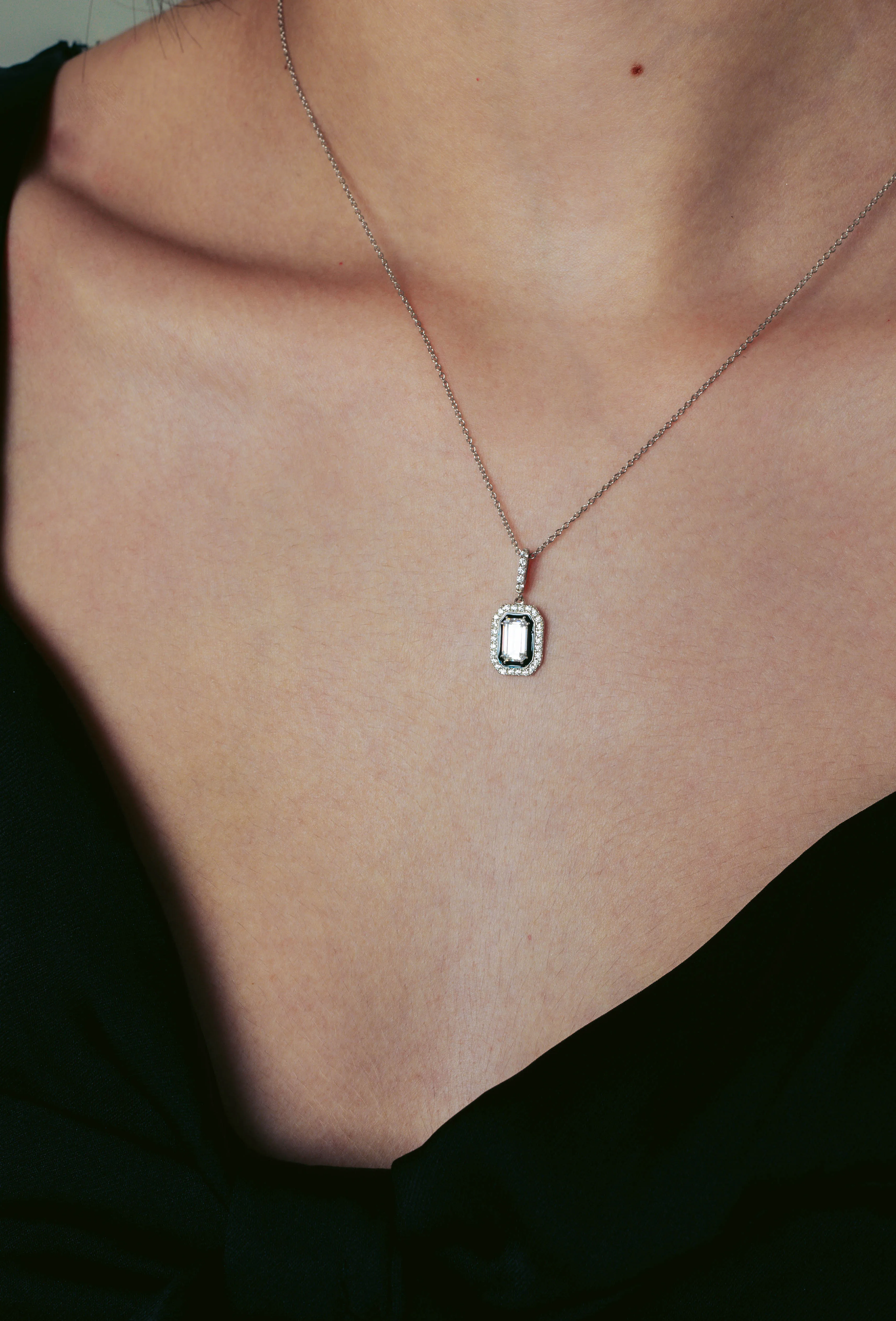 Georgini Retrospect Pendant - Silver/Black