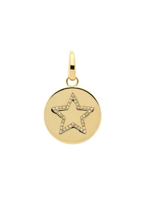 Gold Crystal Large Star Charm